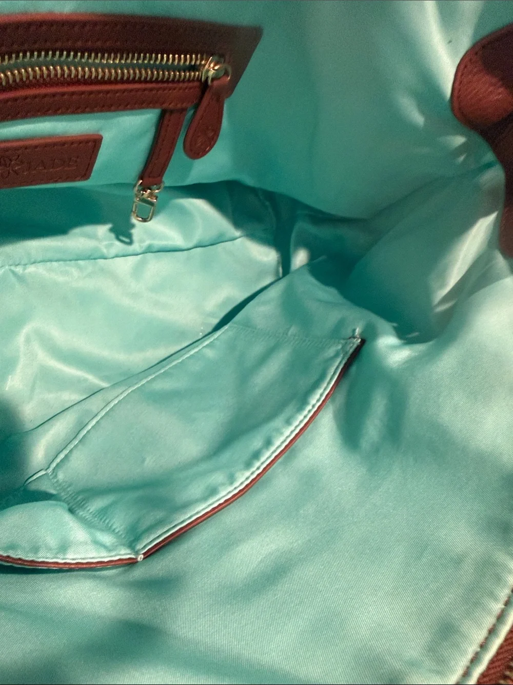 Brown Leather Diaper/backpack Handbag with Dual Front Pockets Lily Jade